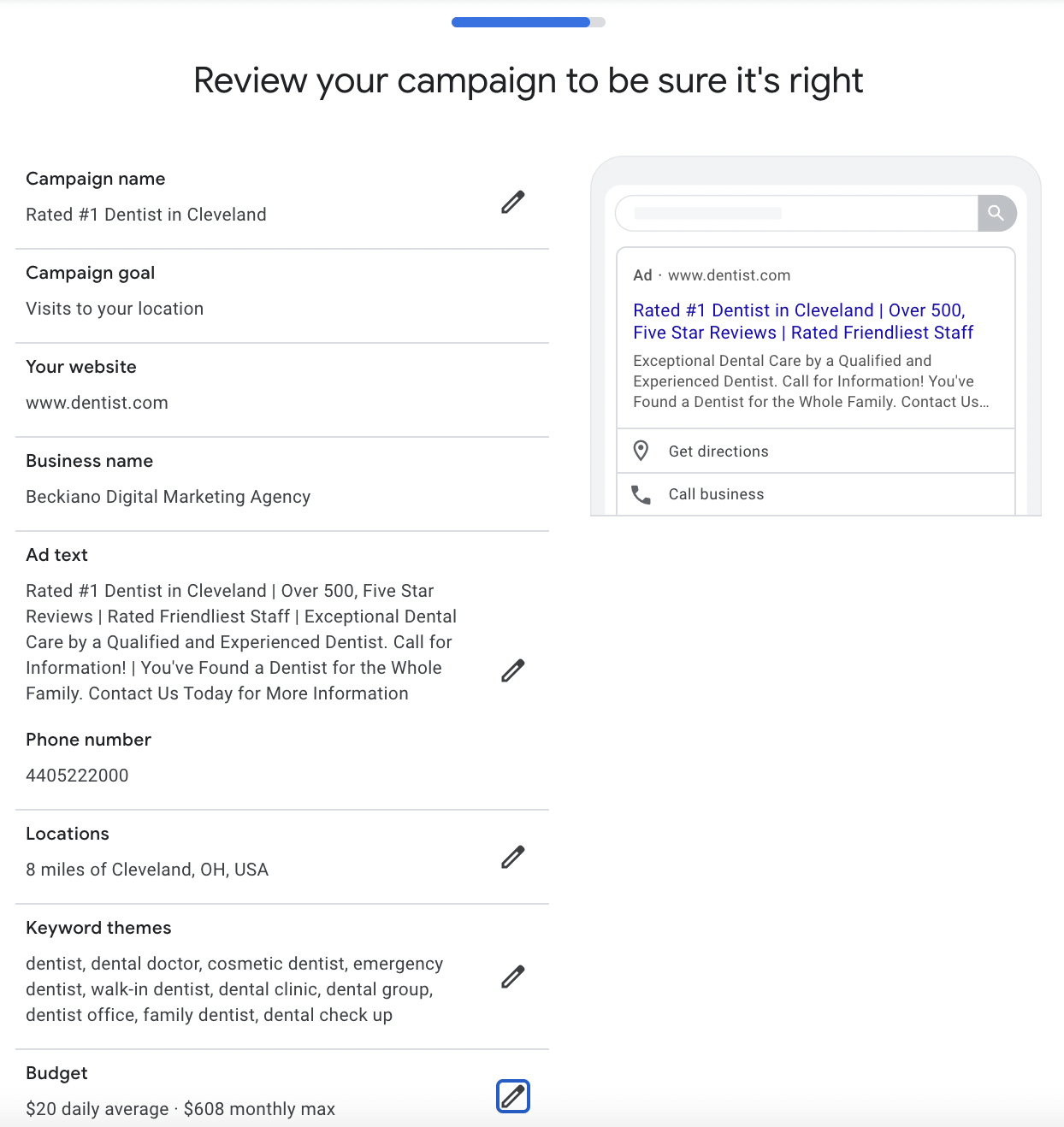 review your google ads campaign