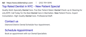 google ads for dental practices