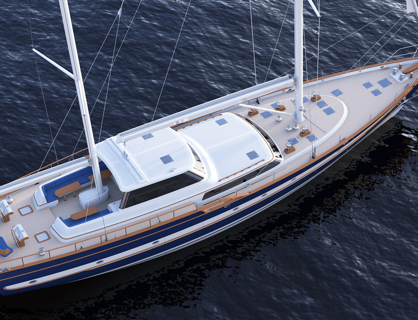 3D animation Acclaim designed for a new model of a yacht.
