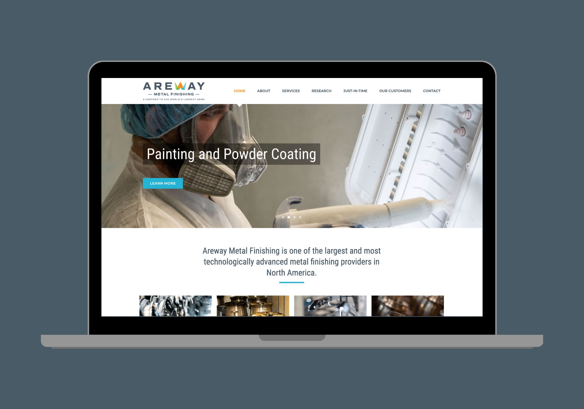 Website designed for Areway Metal Finishing