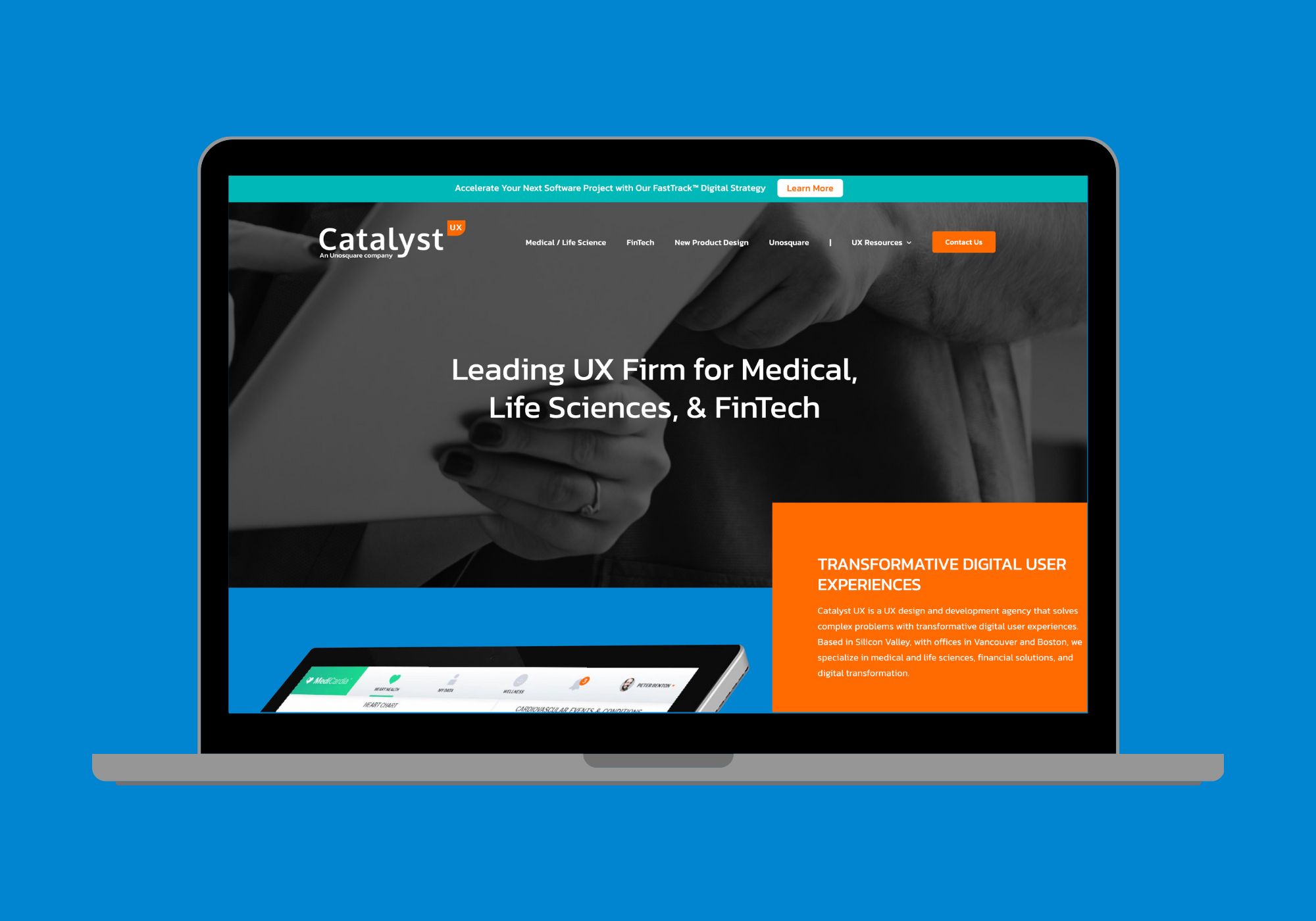 Website designed for Catalyst UX
