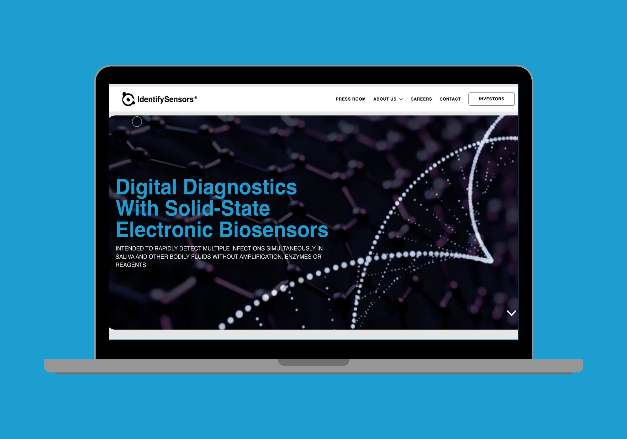 Website designed for IdentifySensors Biologics