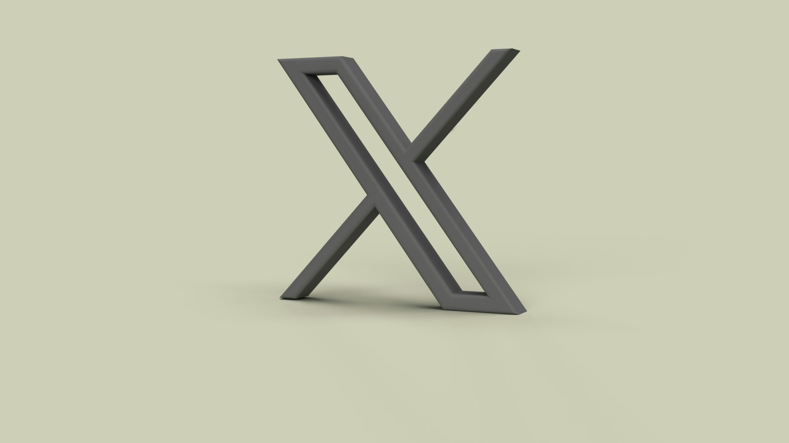 3D X logo (formerly Twitter)