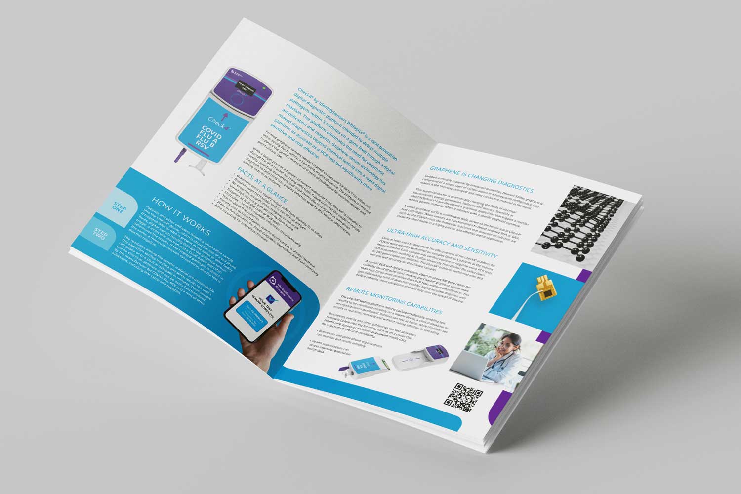 Brochures created for IdentifySensors to be handed out to potential investors.