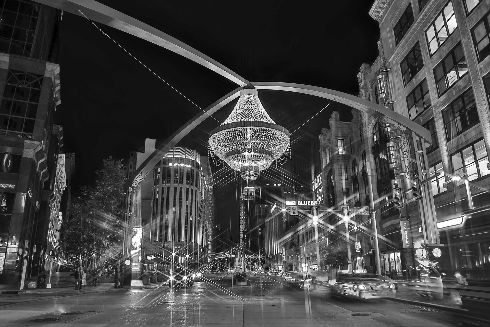 The Playhouse Square chandelier in Cleveland.